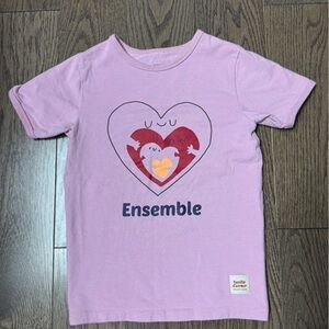 Ensemble Kids Heart Graphic Tee - Light Purple